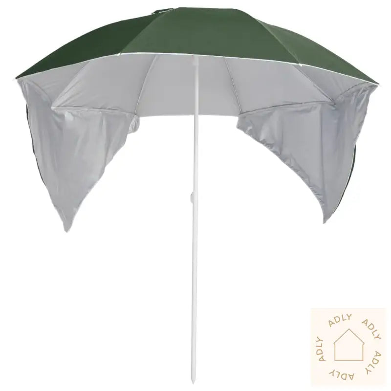 Strandparasoll Med Sidevegger Grønn 215 Cm