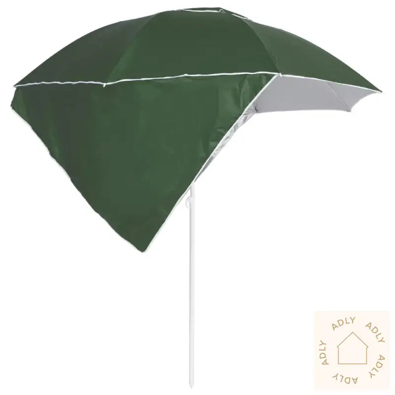 Strandparasoll Med Sidevegger Grønn 215 Cm