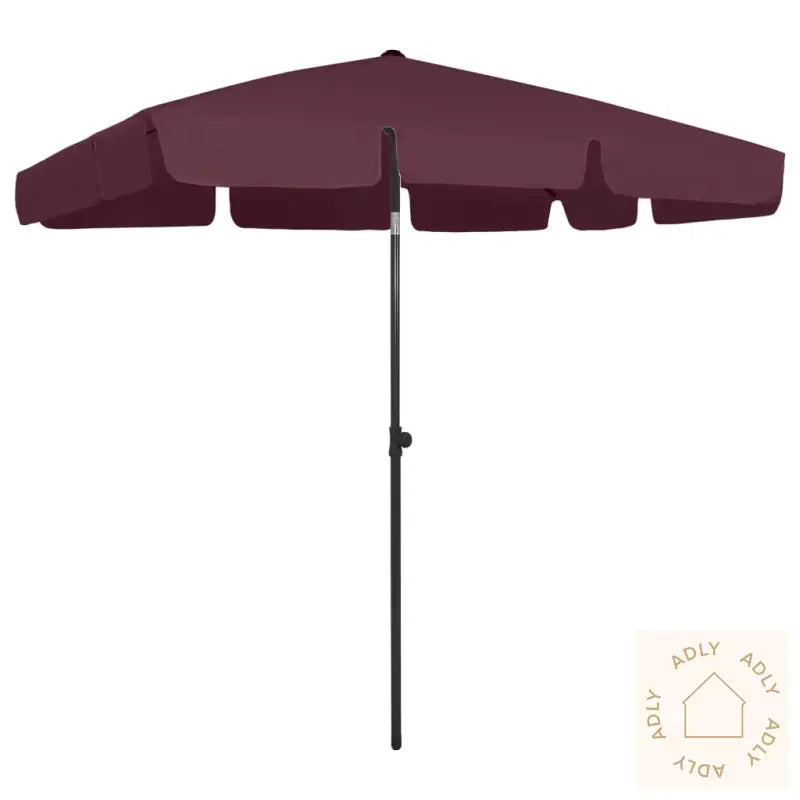 Strandparasoll Vinrød 200X125 Cm