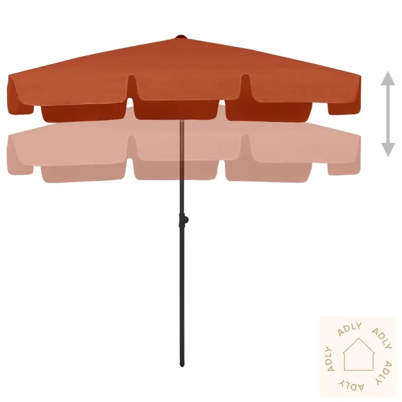Strandparasoll Terrakotta 200X125 Cm