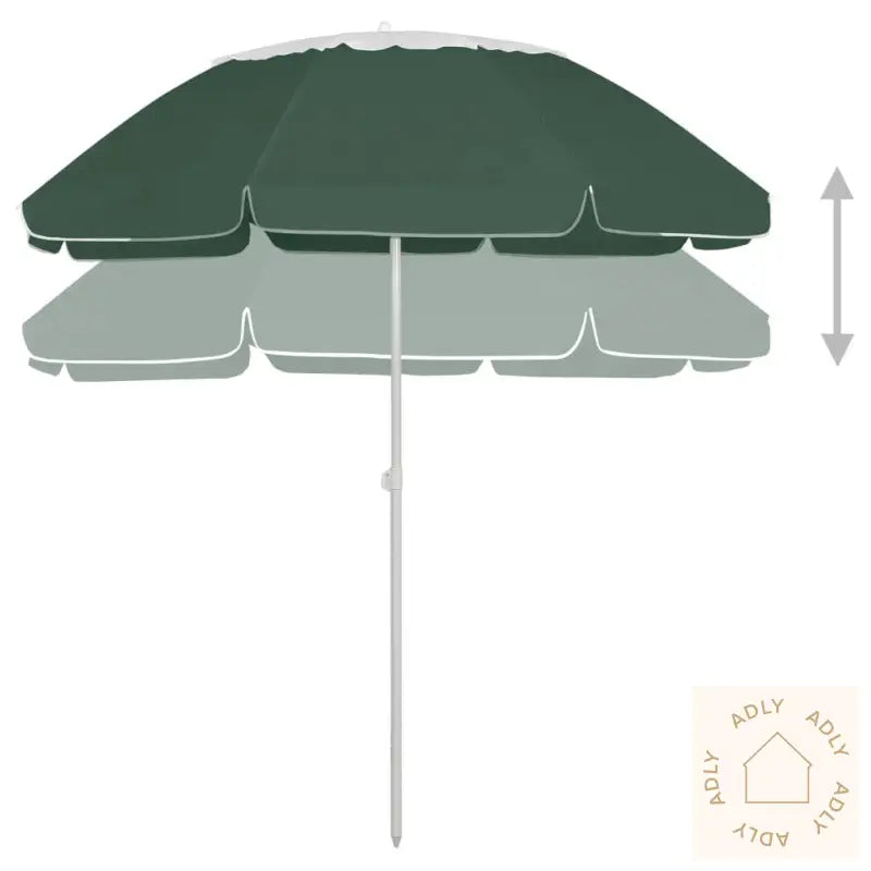 Strandparasoll Hawaii Grønn 300 Cm