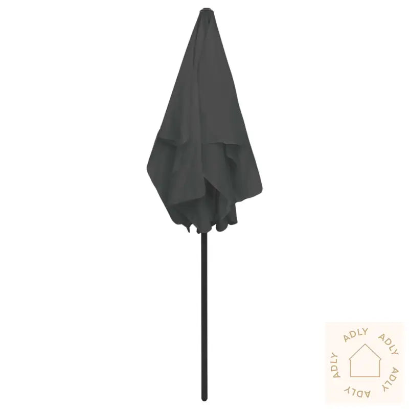 Strandparasoll Antrasitt 180X120 Cm