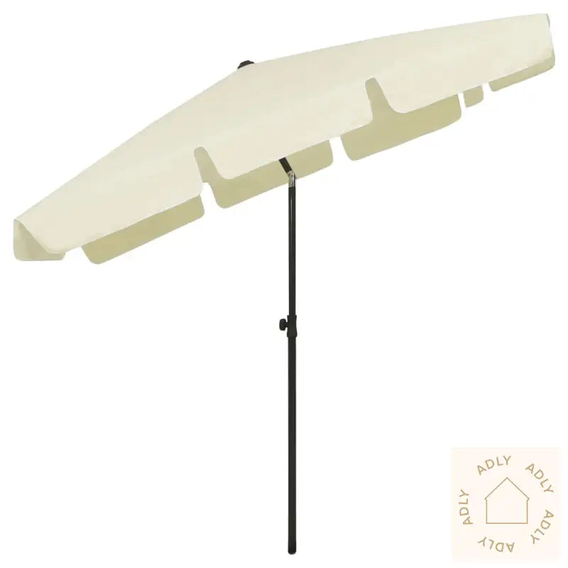 Strandparasoll Sandgul 200X125 Cm