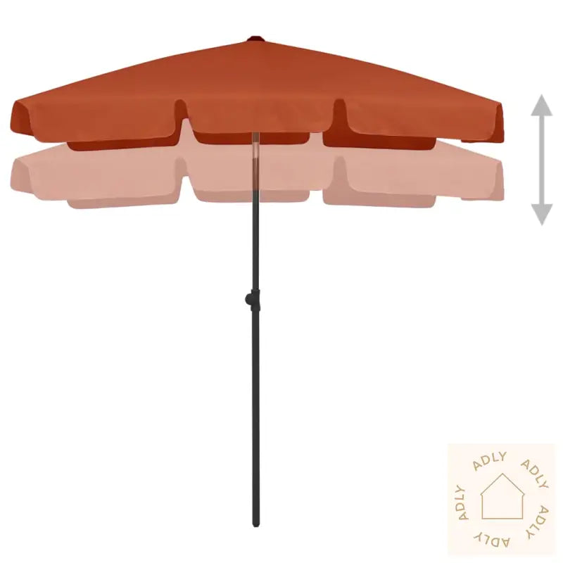 Strandparasoll Terrakotta 180X120 Cm