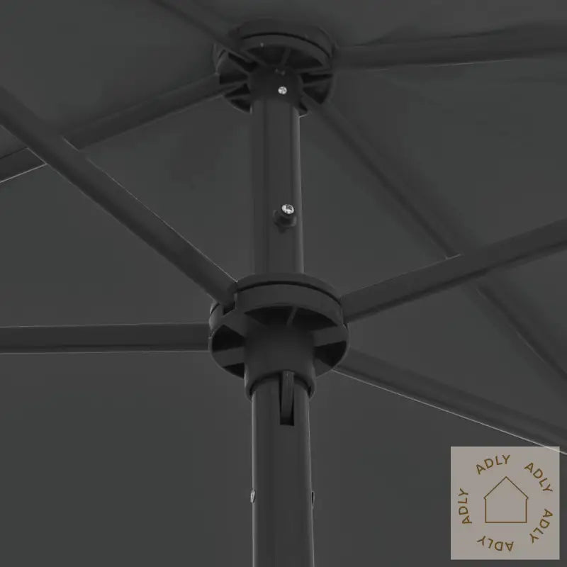 Strandparasoll Antrasitt 180X120 Cm