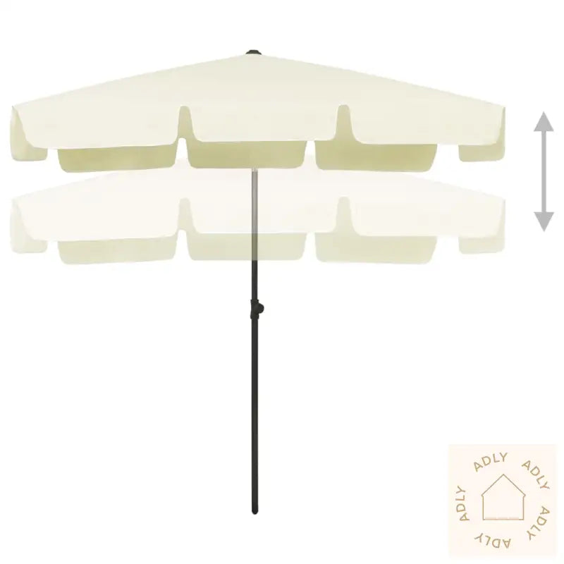 Strandparasoll Sandgul 200X125 Cm