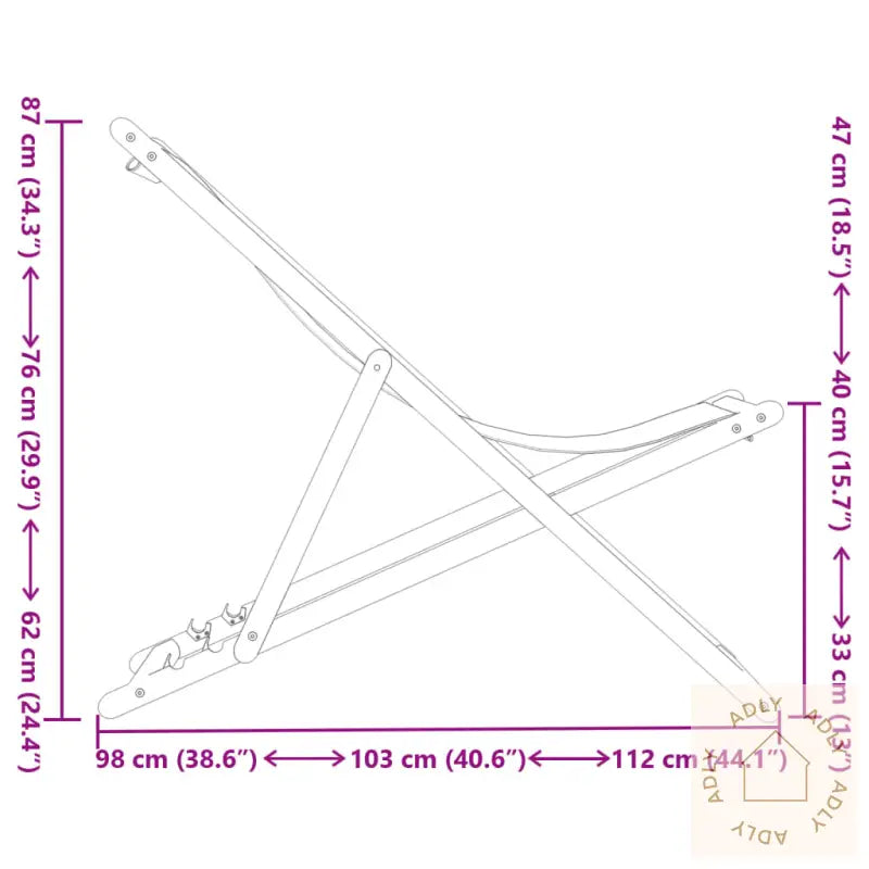 Sammenleggbar Strandstol Beige Heltre Eukalyptus Og Stoff