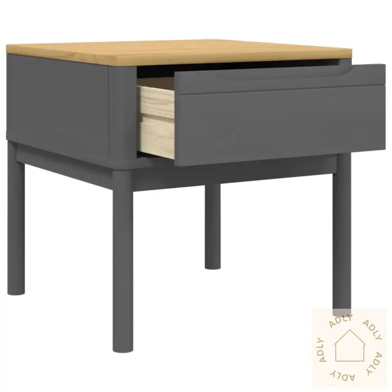 Lampebord Floro Grå 55X55X54 Cm Heltre Furu