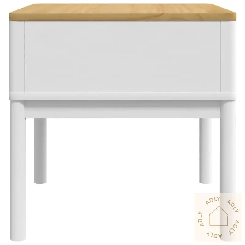 Lampebord Floro Hvit 55X55X54 Cm Heltre Furu
