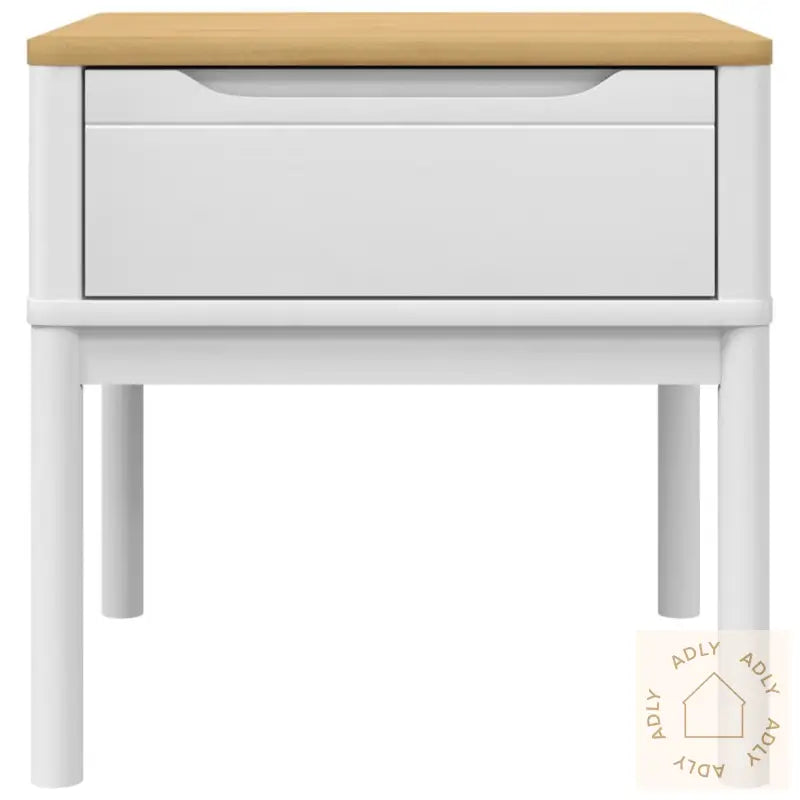 Lampebord Floro Hvit 55X55X54 Cm Heltre Furu