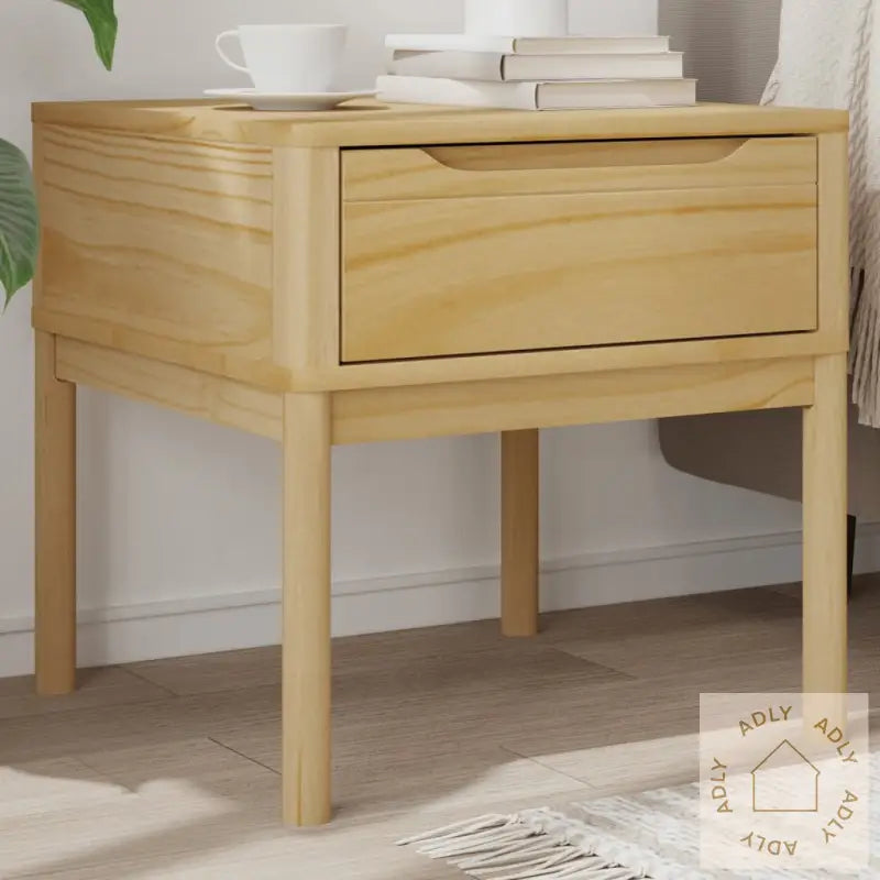 Lampebord Floro Voksbrun 55X55X54 Cm Heltre Furu