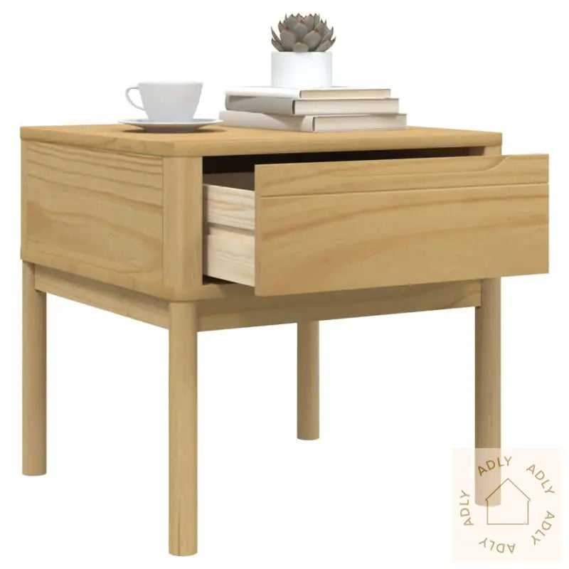 Lampebord Floro Voksbrun 55X55X54 Cm Heltre Furu