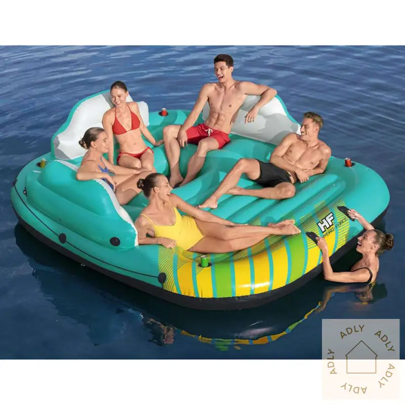 Bestway Oppblåsbar Øy 5 Personer Sunny Lounge 291X265X83 Cm