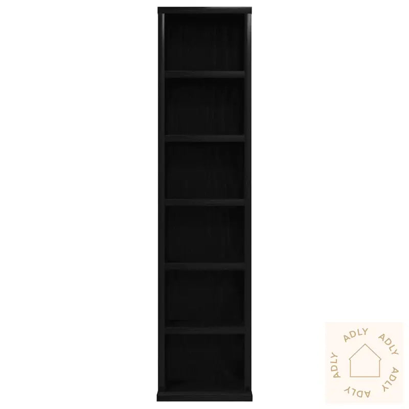 Cd-Skap Svart Eik 21X20X88 Cm Konstruert Tre