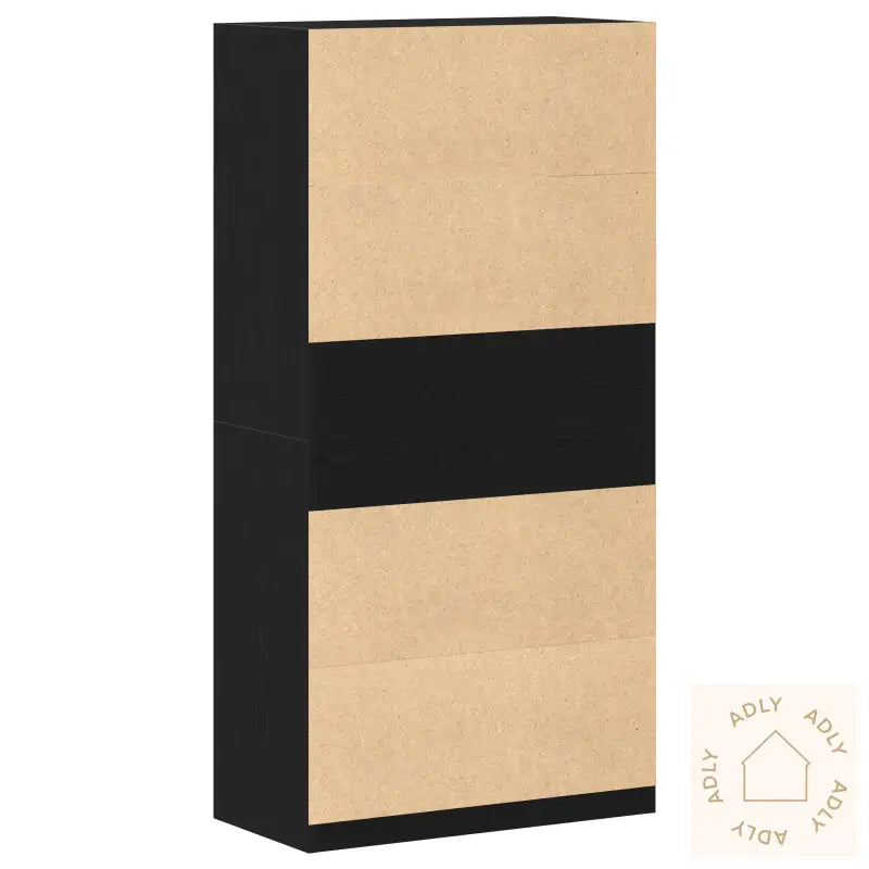 Garderobe I Svart Eik 100X50X200 Cm Laget Av Konstruert Tre