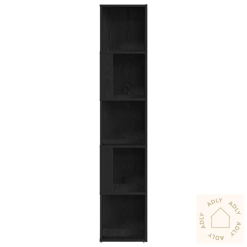 Hjørneskap I Svart Eik 33X33X164,5 Cm Laget Av Konstruert Tre