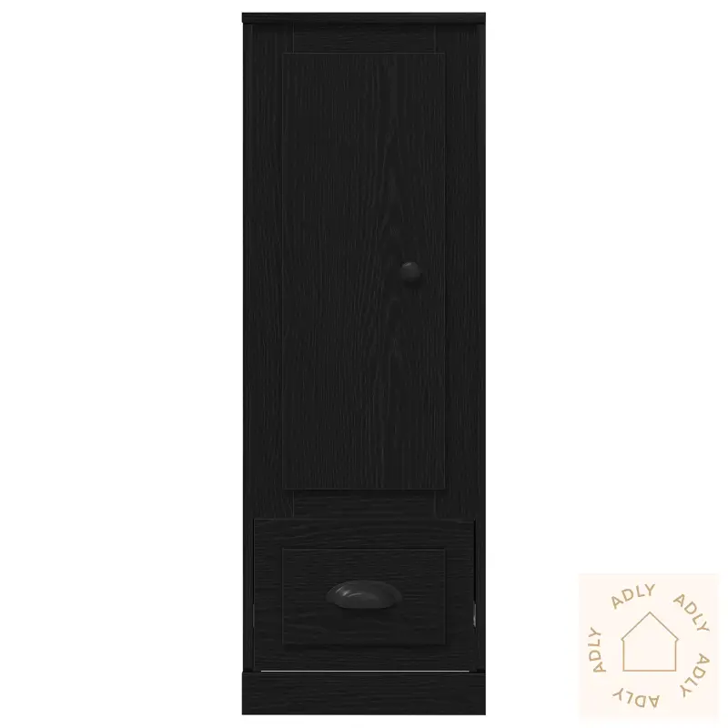 Høyskap Svart Eik 36X35,5X103,5 Cm Konstruert Tre