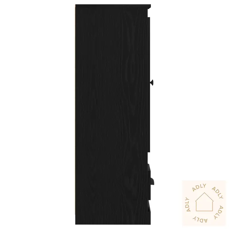 Høyskap Svart Eik 36X35,5X103,5 Cm Konstruert Tre