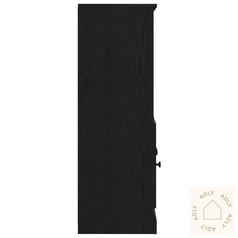 Høyboard Svart Eik 132X35,5X103,5 Cm Konstruert Tre