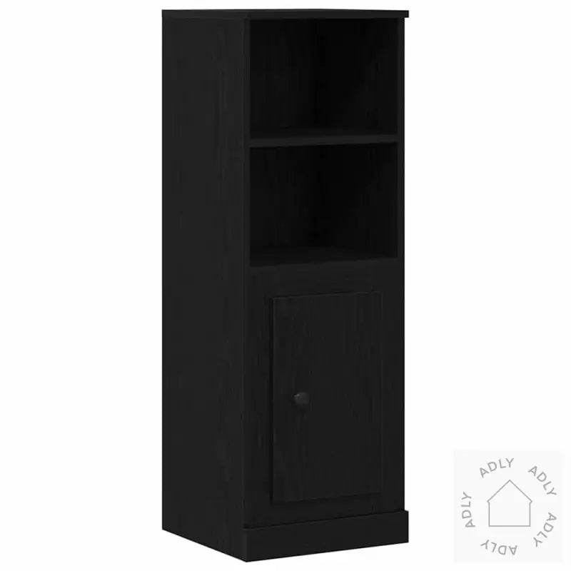 Høyboard Svart Eik 132X35,5X103,5 Cm Konstruert Tre