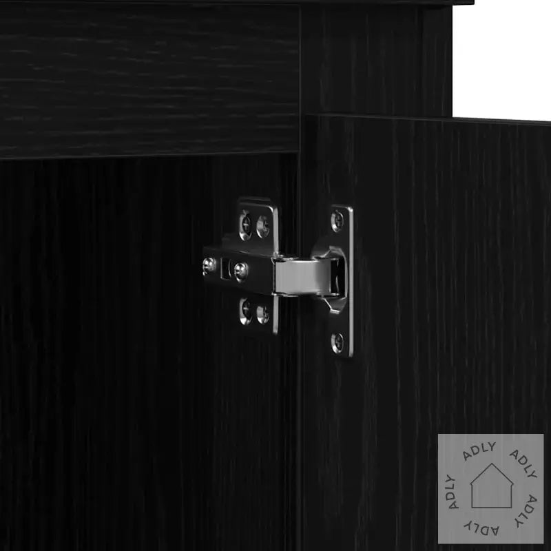 Høyboard Svart Eik 132X35,5X103,5 Cm Konstruert Tre