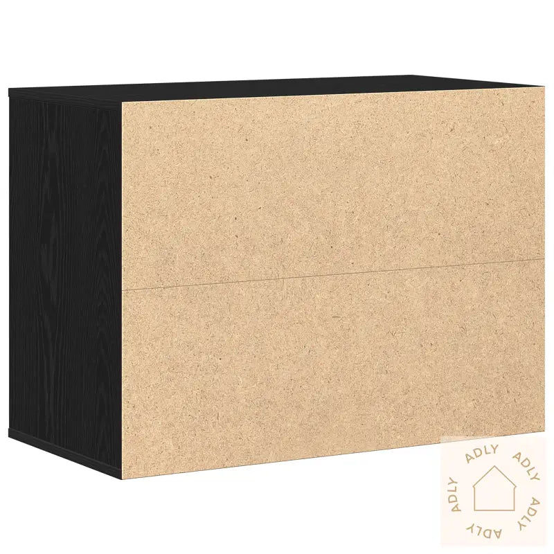 Hjørneskuffeseksjon Svart Eik 80X41X58 Cm Konstruert Tre
