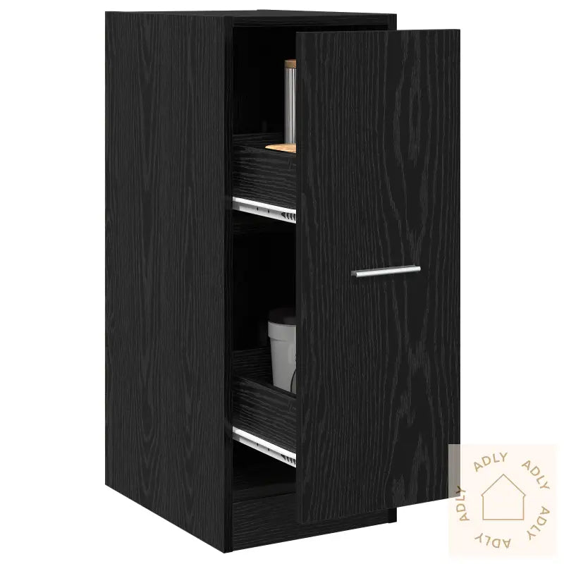 Apotekerhylle Svart Eik 30X41X77,5 Cm Konstruert Tre