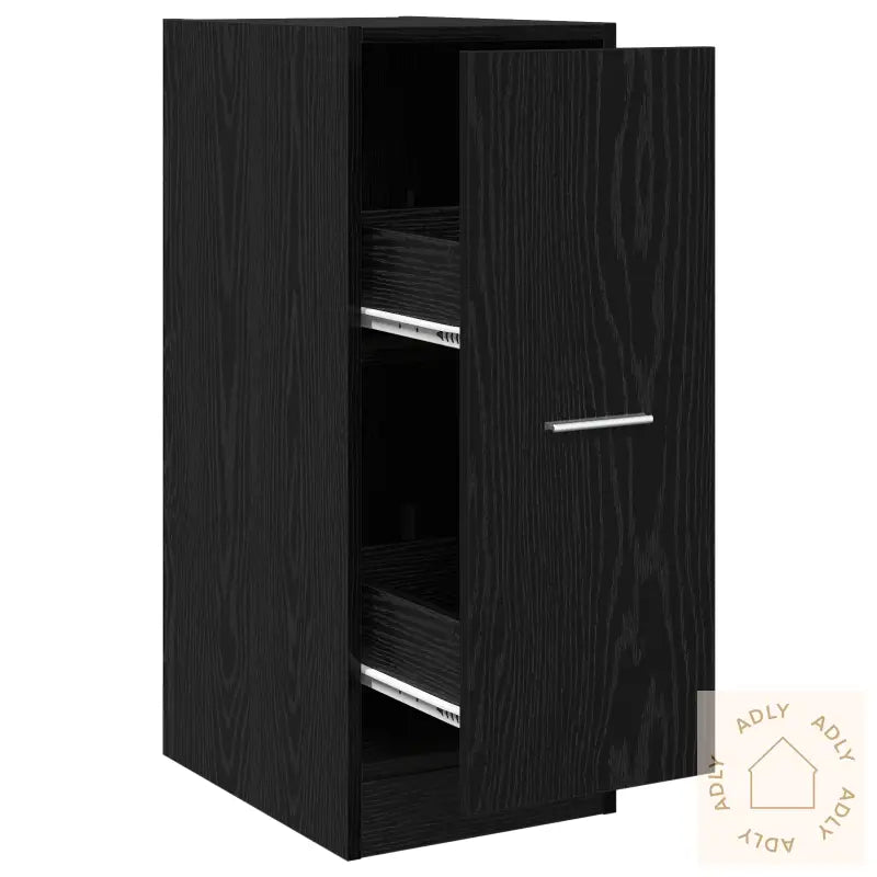 Apotekerhylle Svart Eik 30X41X77,5 Cm Konstruert Tre
