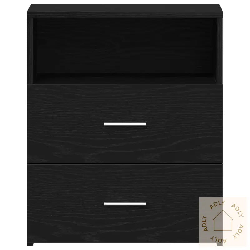 Nattbord 2 Stk Svart Eik 50X32X60 Cm Laget Av Tre