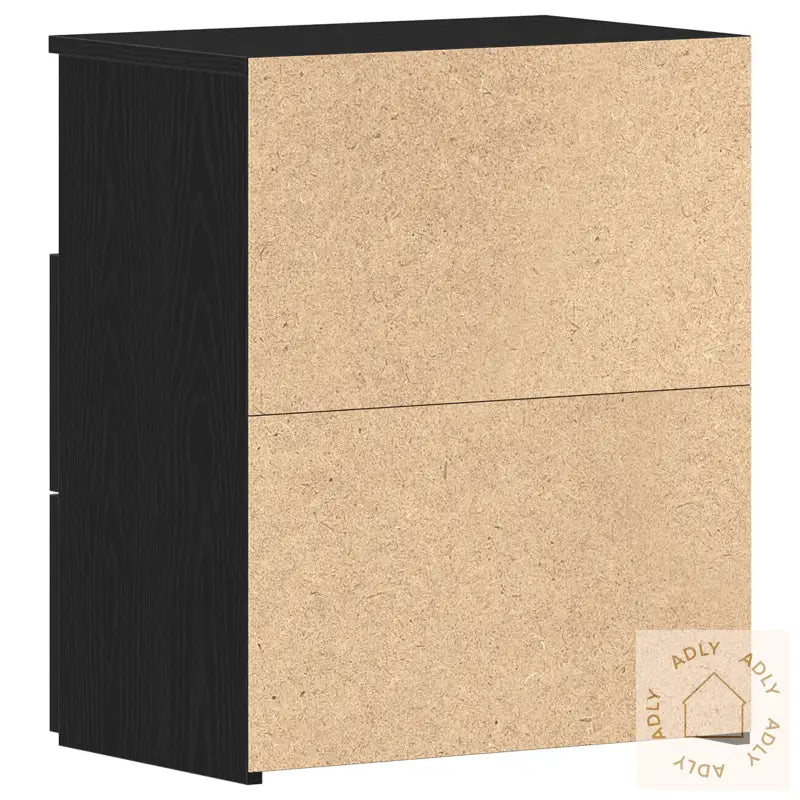 Nattbord 2 Stk Svart Eik 50X32X60 Cm Laget Av Tre