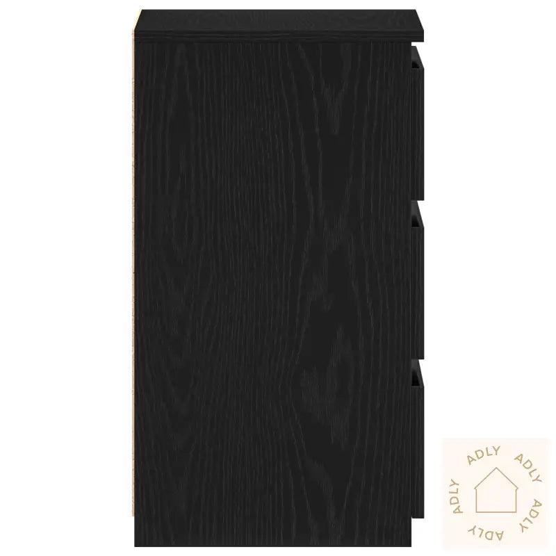 Nattbord I Svart Eik 40X35X62,5 Cm, Laget Av Konstruert Tre