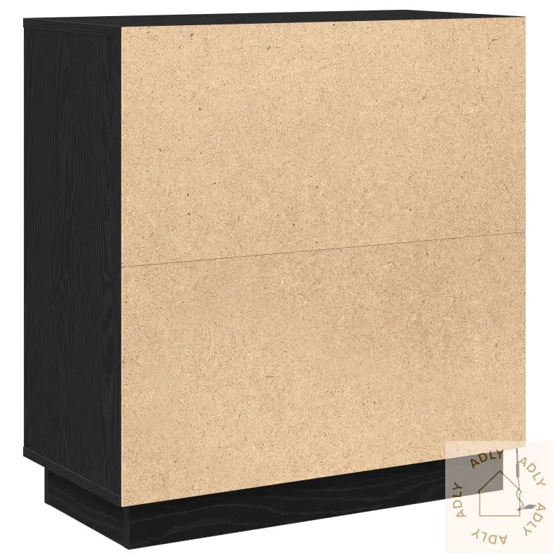 Skap Med Led Svart Eik 71X34,5X75 Cm Laget Av Tre