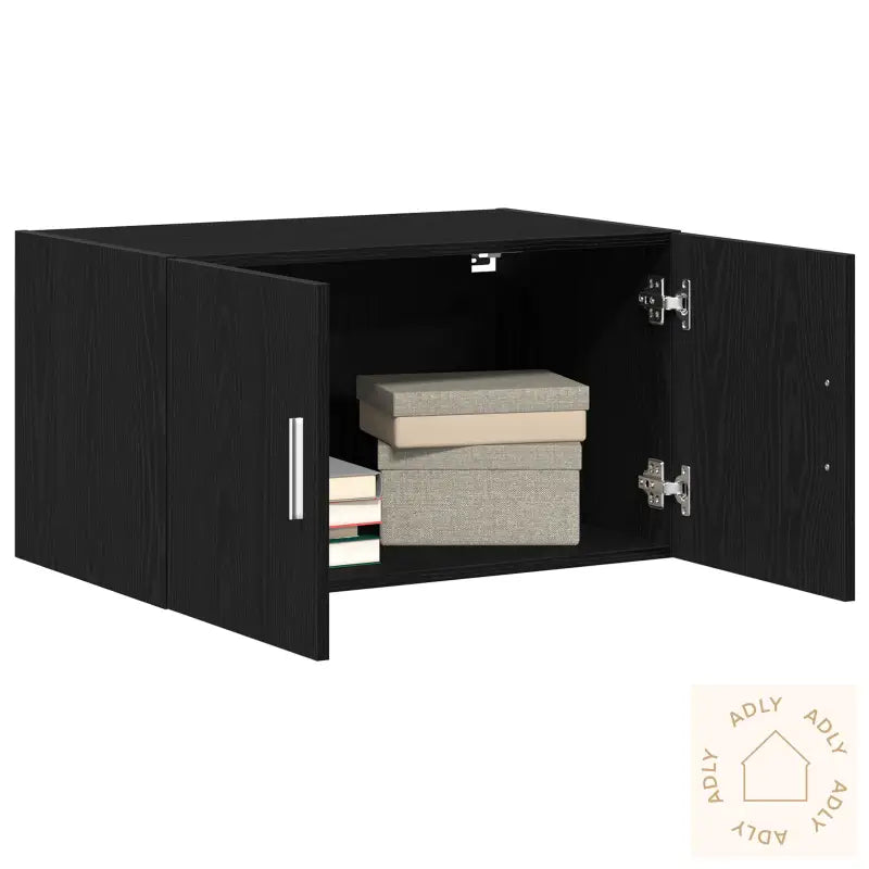 Veggskap Svart Eik 70X42,5X40 Cm Konstruert Tre