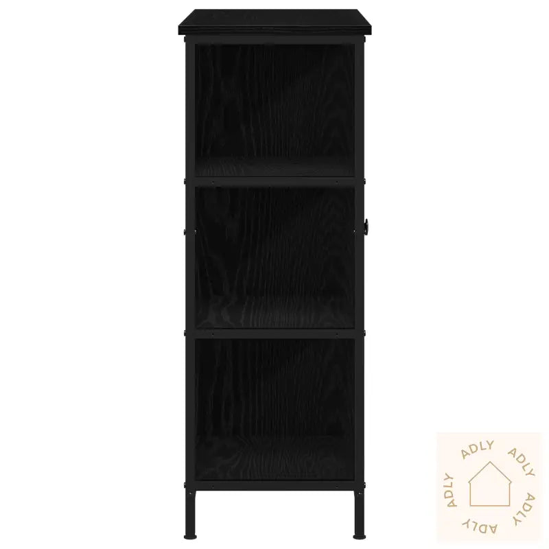Sideboard Svart Eik 70X30X80 Cm Konstruert Tre
