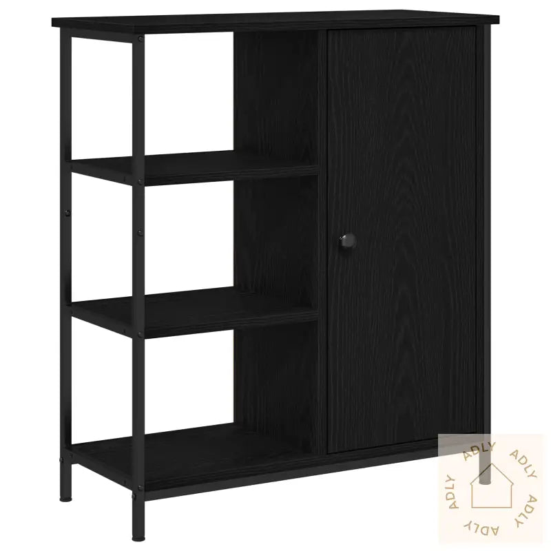 Sideboard Svart Eik 70X30X80 Cm Konstruert Tre
