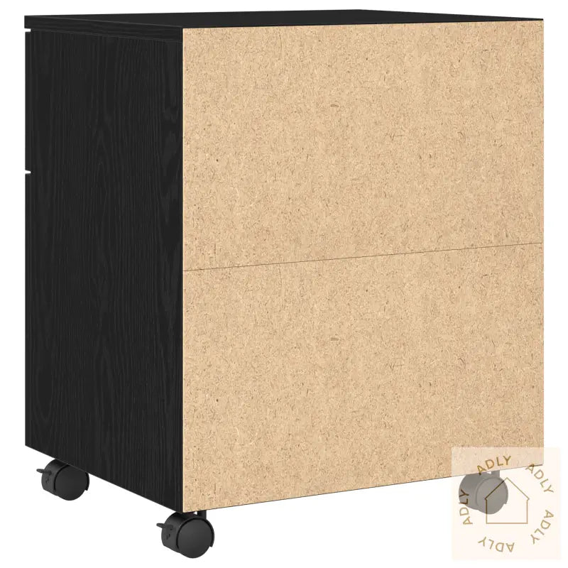 Mobil Arkivskap Med Hjul Svart Eik 45X38X54 Cm