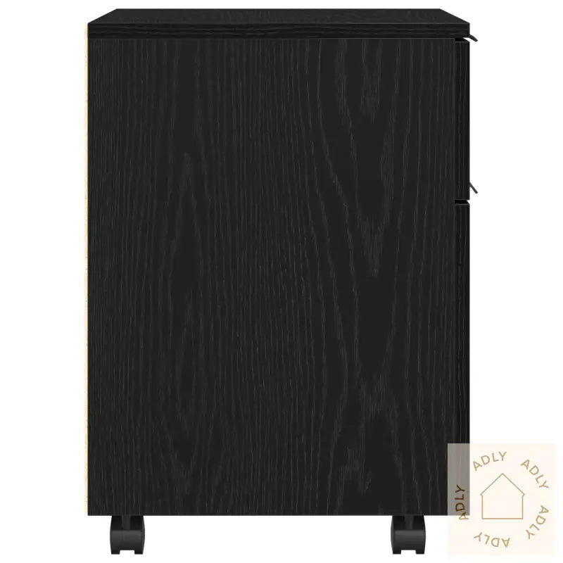 Mobil Arkivskap Med Hjul Svart Eik 45X38X54 Cm