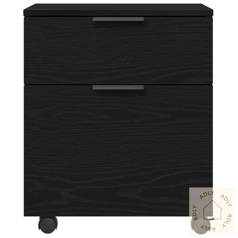 Mobil Arkivskap Med Hjul Svart Eik 45X38X54 Cm