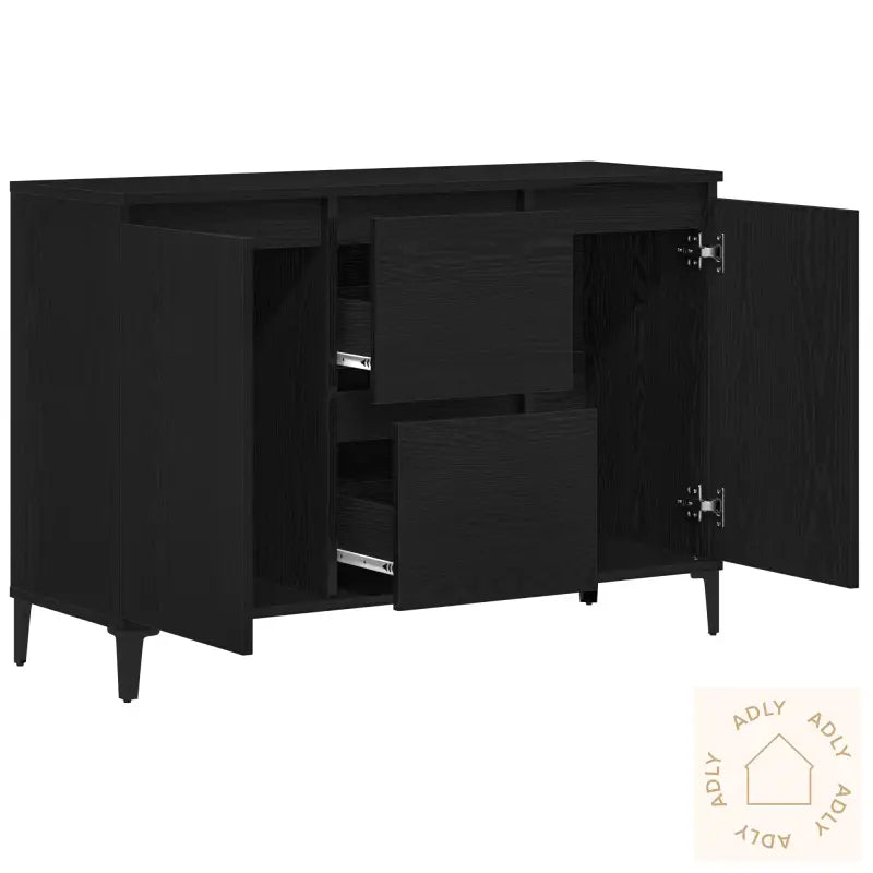 Skap I Svart Eik, 104X35X70 Cm, Laget Av Konstruert Tre