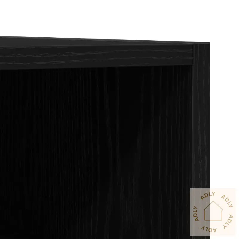 Record Cabinet Svart Eik 84,5X38X89 Cm Konstruert Tre