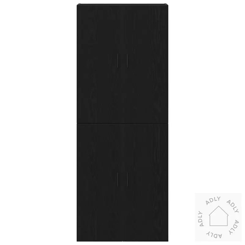 Skap, 2 Stk I Svart Eik, 69,5X34X180 Cm, Laget Av Konstruert Tre