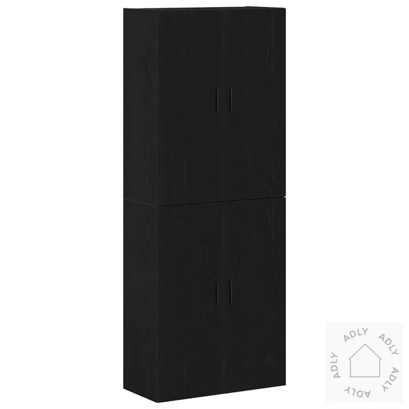 Skap, 2 Stk I Svart Eik, 69,5X34X180 Cm, Laget Av Konstruert Tre