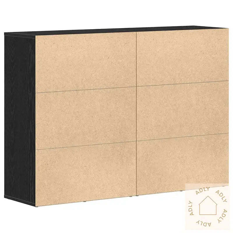 Sideboards 2 Pk Svart Eik 60X31X84 Cm Ingeniørtre