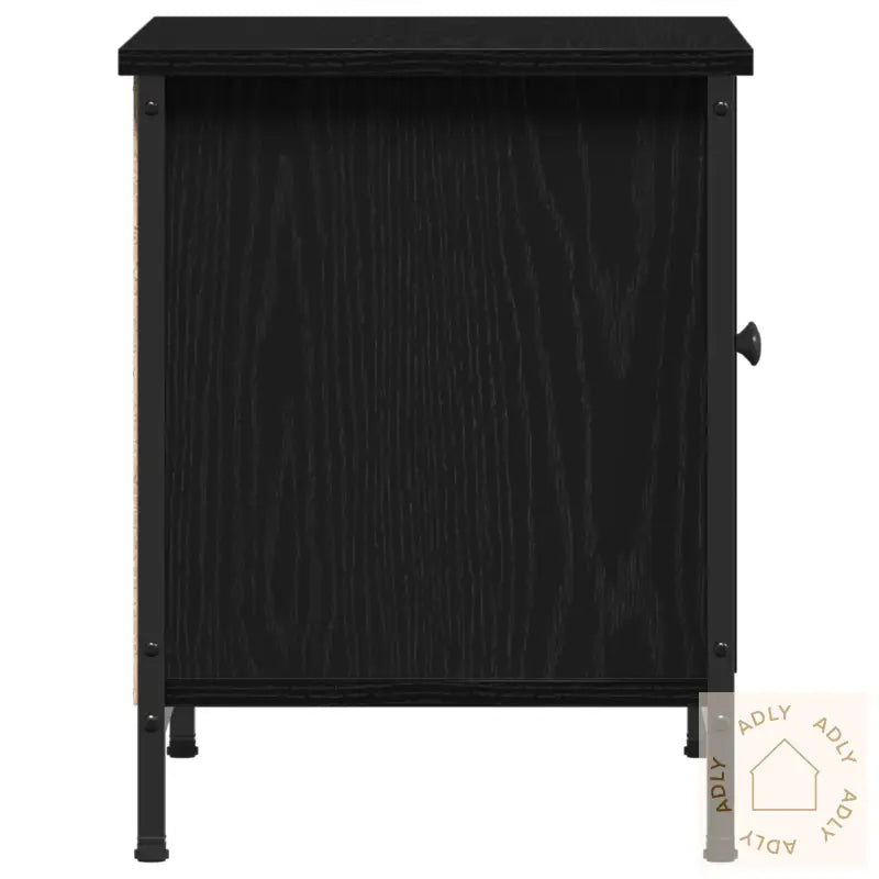 Svart Eik Tv Stativ Svart Eik Konstruert Tre 60 X 35 X 45 Cm