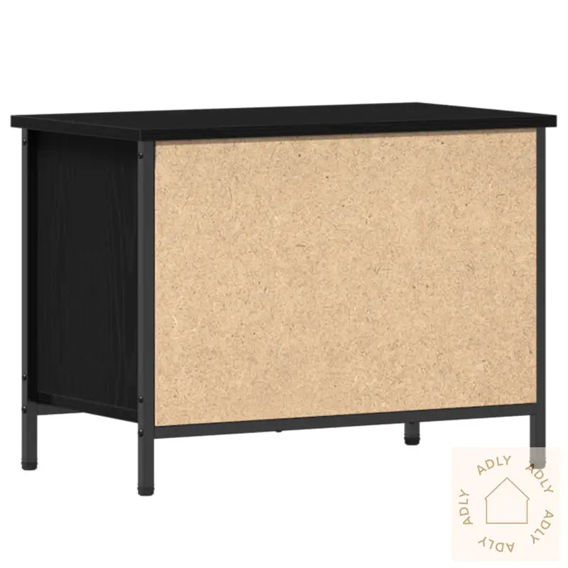 Svart Eik Tv Stativ Svart Eik Konstruert Tre 60 X 35 X 45 Cm