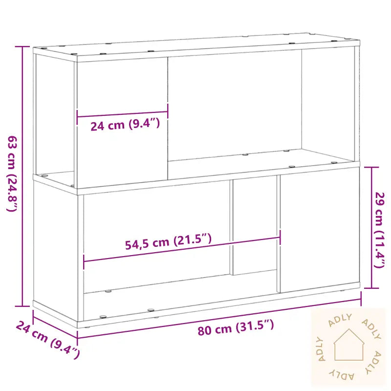 Hvit Tv-Benk 80X24X63 Cm Laget Av Konstruert Tre