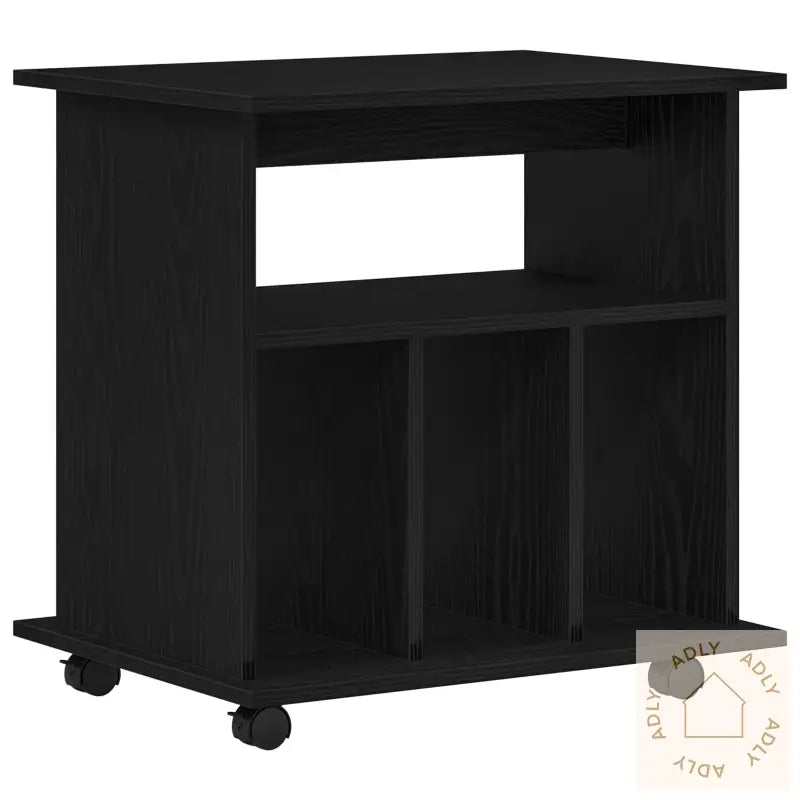 Rullekapell Svart Eik 60X45X55 Cm Konstruert Tre
