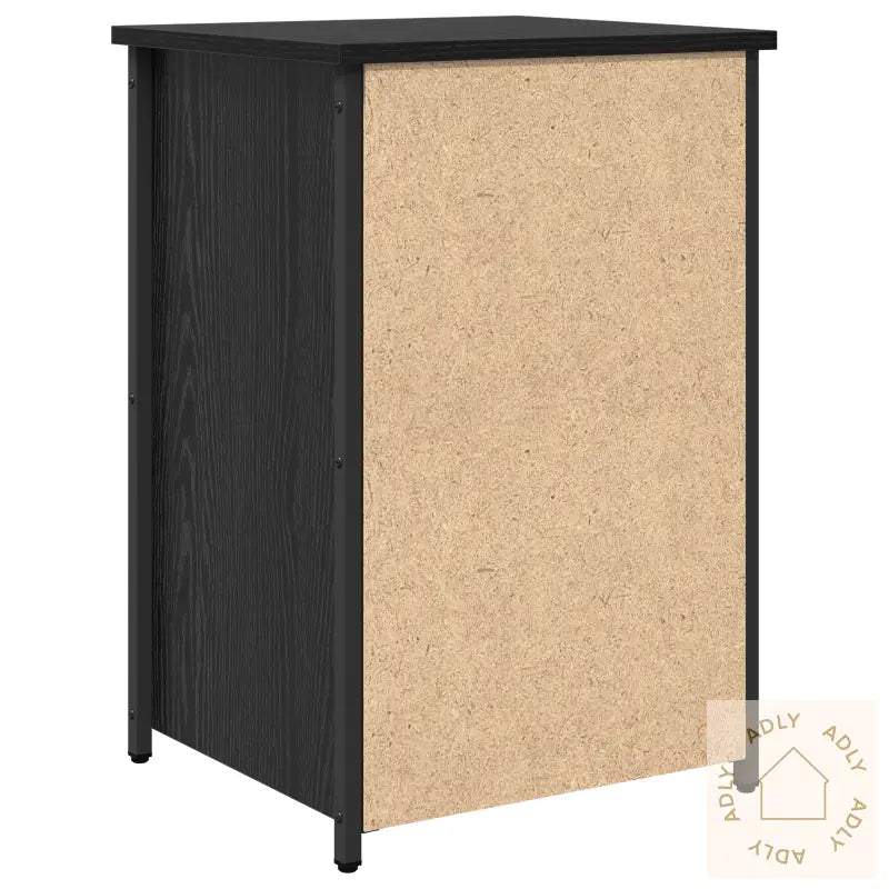 Svart Eike Nattbord Svart Eike Mdf, Metall Kompakt