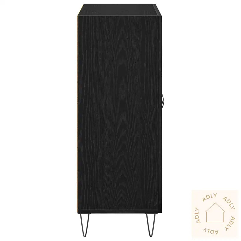 Sideboard Svart Eik 69,5X34X90 Cm Konstruert Tre