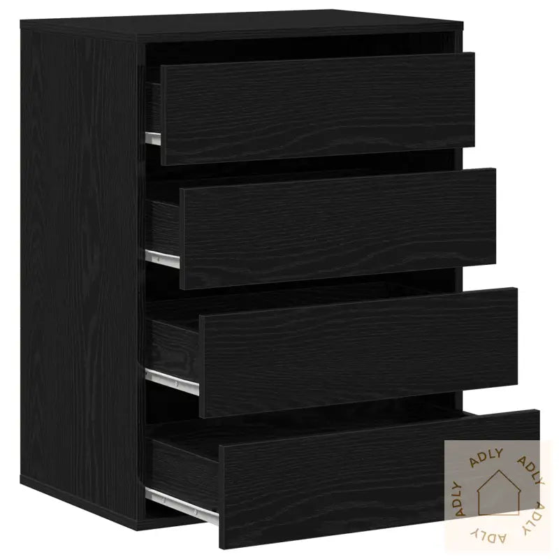 Kommode Svart Eik 60X41X76 Cm Konstruert Tre